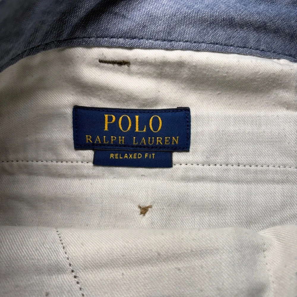 Polo Ralph Lauren Relaxed Fit Chino Shorts Mens 35 Olive Green Cotton Preppy